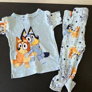 Carter's Blue and Orange Pajama Set with Playful Design